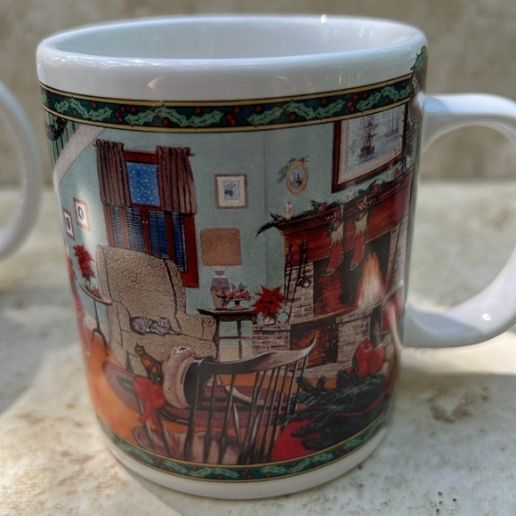 Harley Davidson set of 4 Holiday Christmas Mugs - Picture 3 of 10